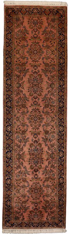 Sarouk Indian Rug 92 × 290 cm in Wool, hand-knotted