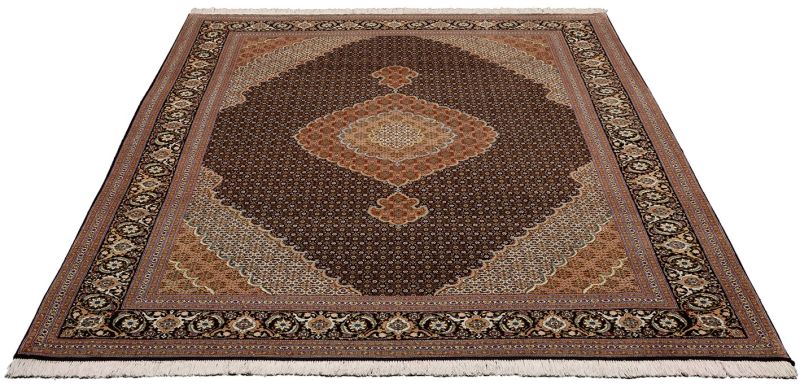 Alternative view of Wool & Silk Tabriz Persian Rug 200 × 298 cm, hand-knotted