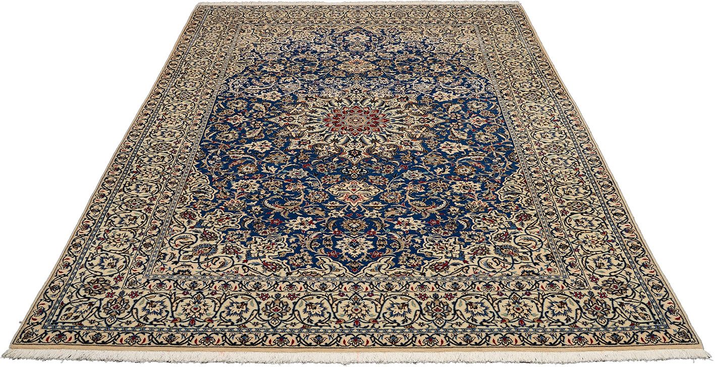 Alternative view of Hand-Knotted Nain Persian Rug, 216 × 347 cm, Wool & Silk