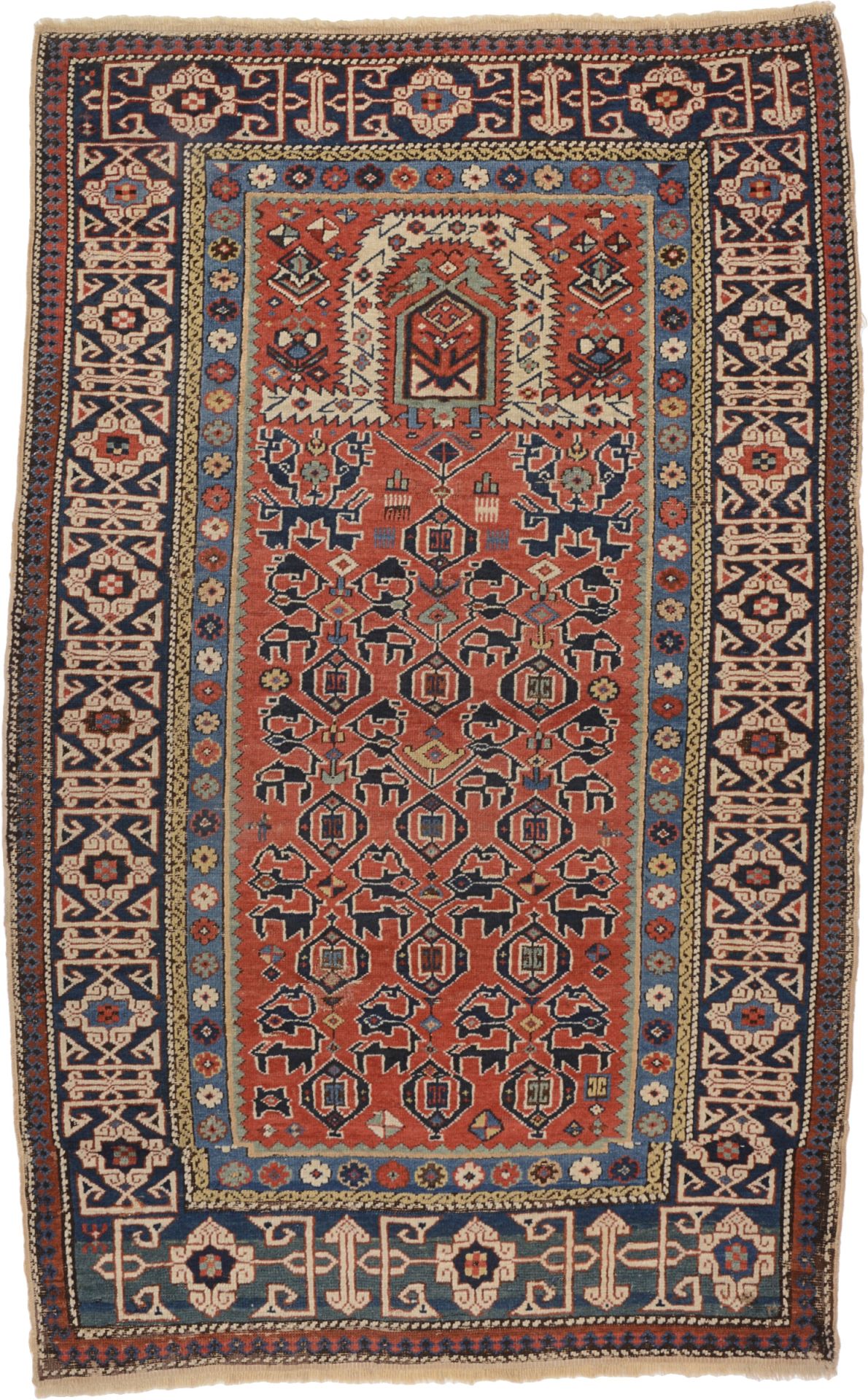 Antique Shiraz Oriental Rug, 90 × 150 cm, Wool