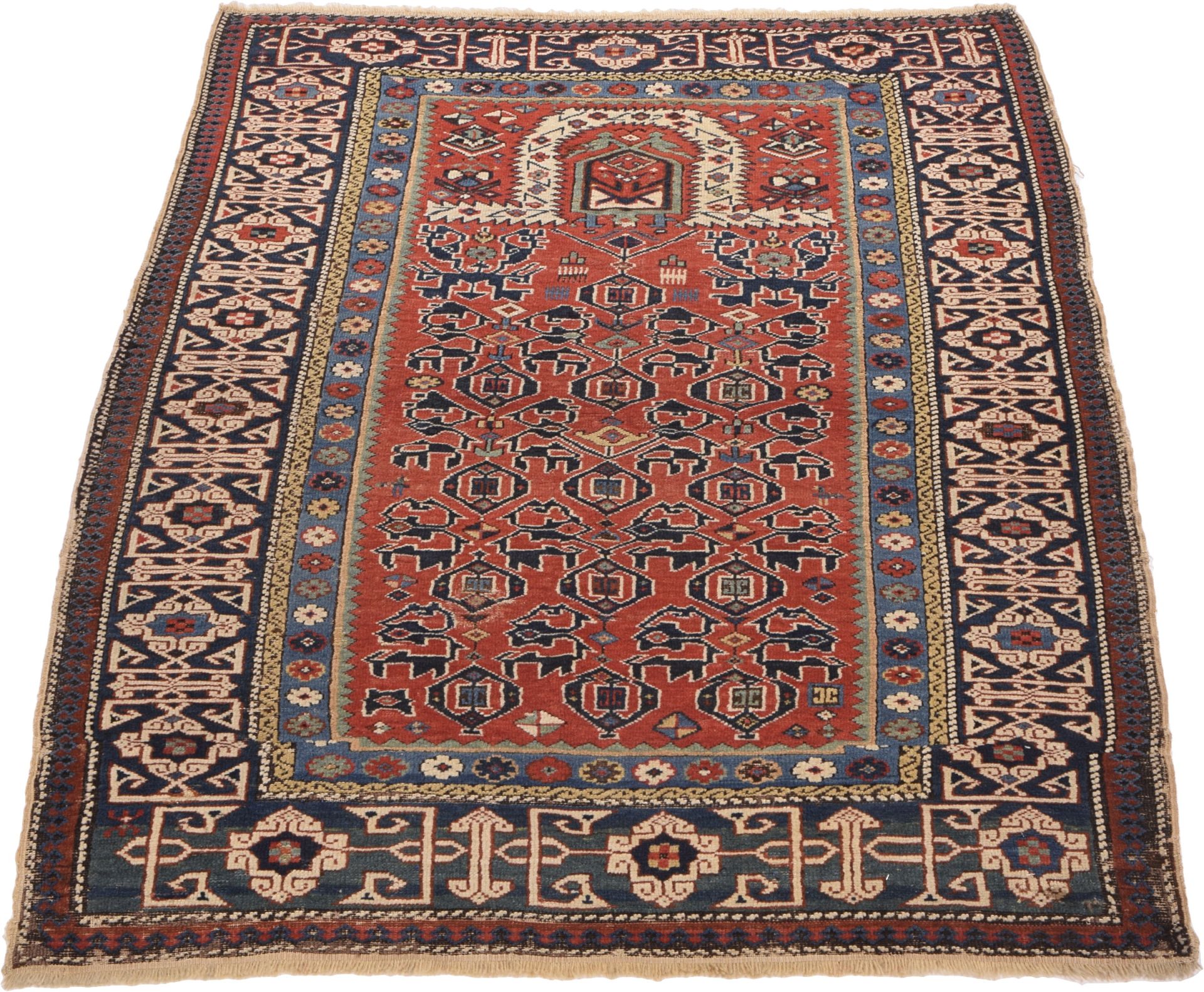 Alternative view of Antique Shiraz Oriental Rug, 90 × 150 cm, Wool