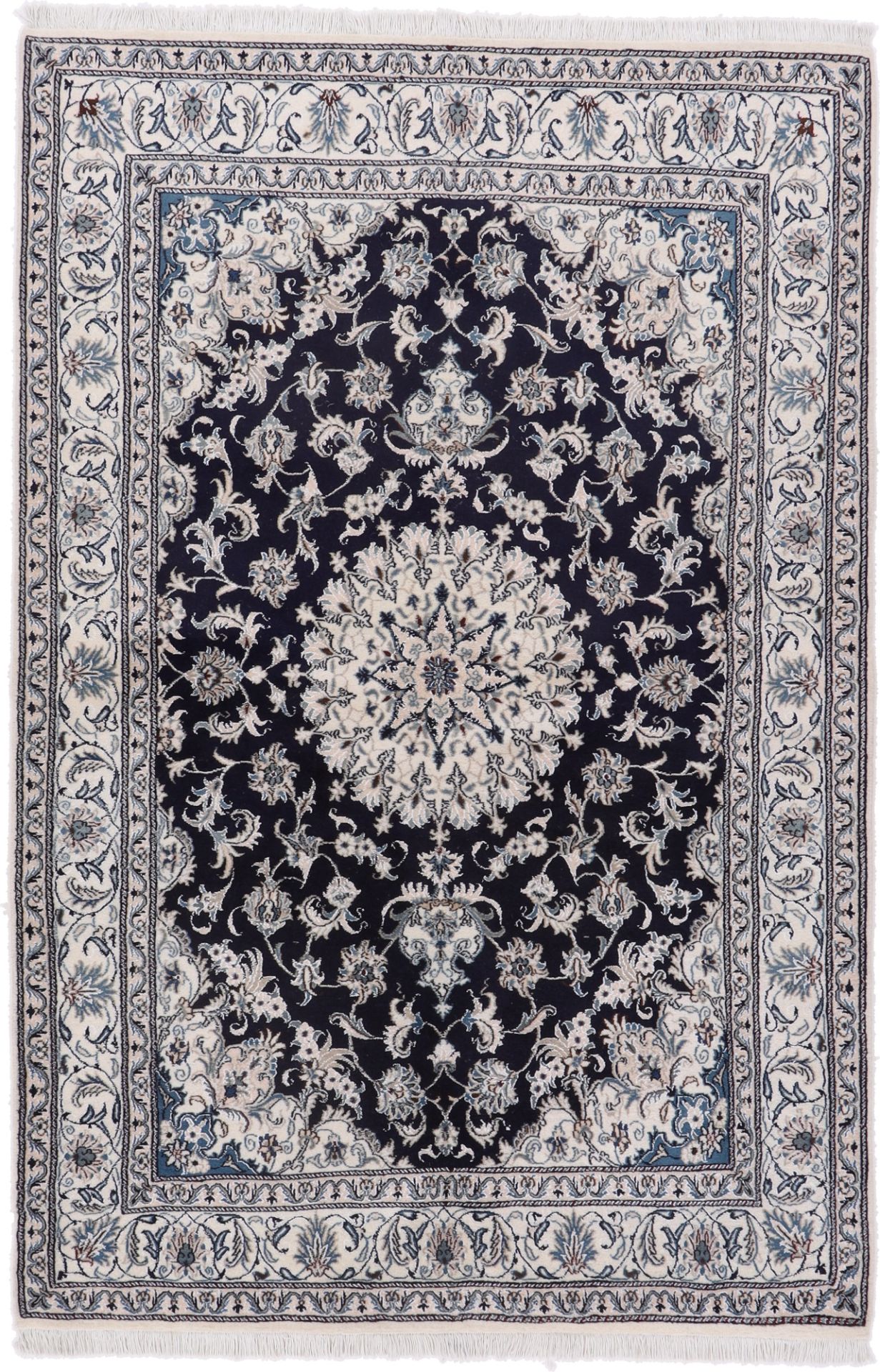 Nain Persian Rug 171 × 258 cm in Wool & Silk, hand-knotted