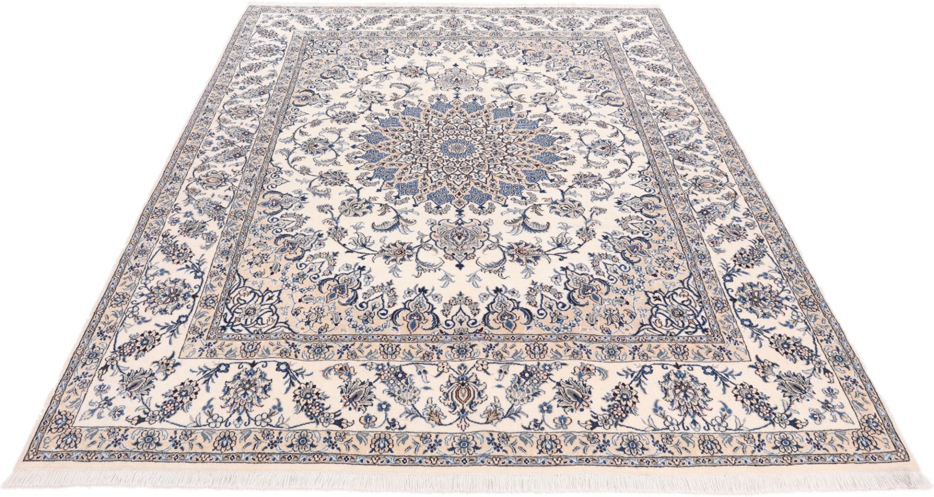 Alternative view of Wool & Silk Nain Persian Rug 248 × 304 cm, hand-knotted