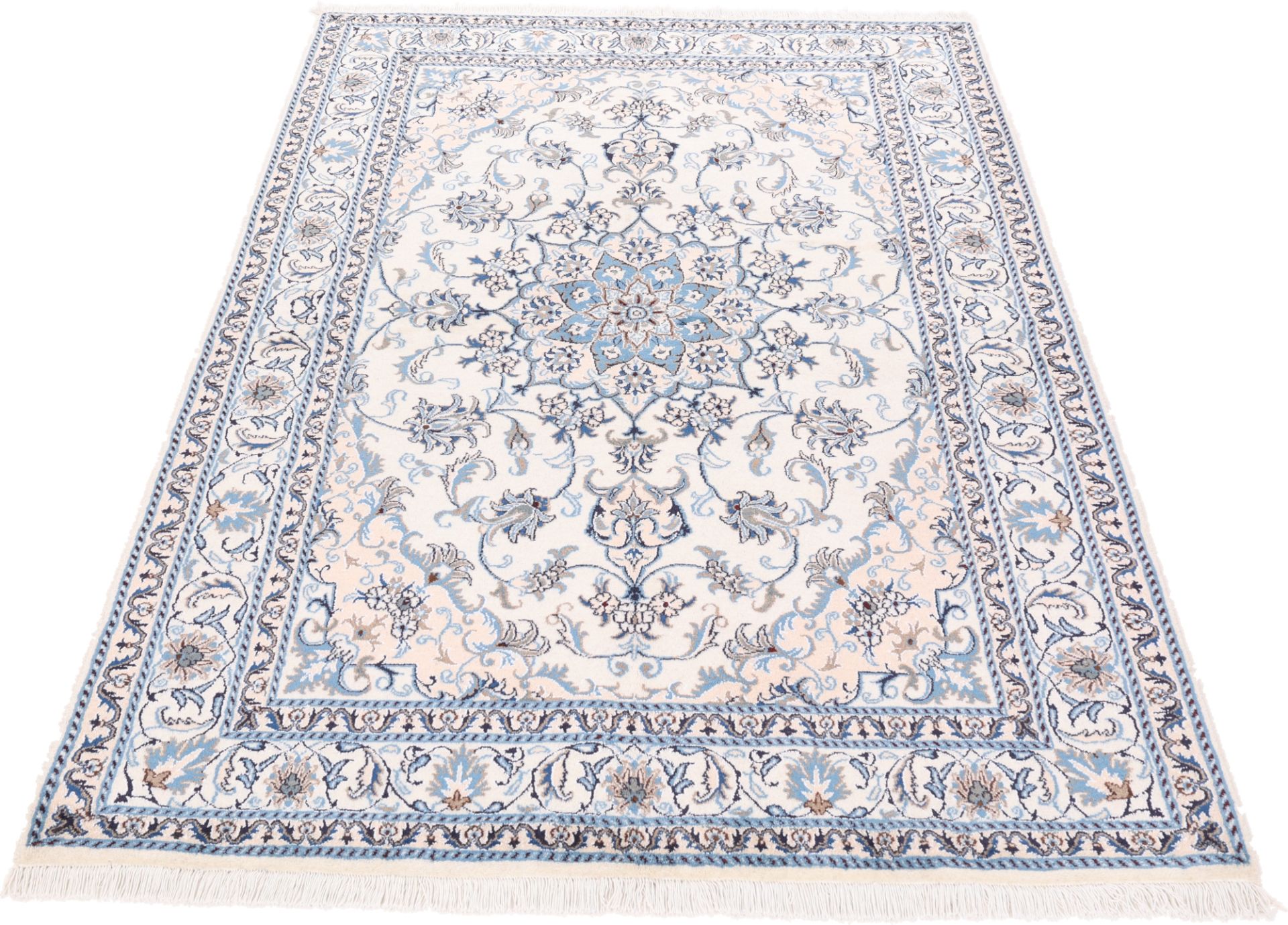 Wool & Silk Nain Persian Rug 167 × 243 cm, hand-knotted - Image 3