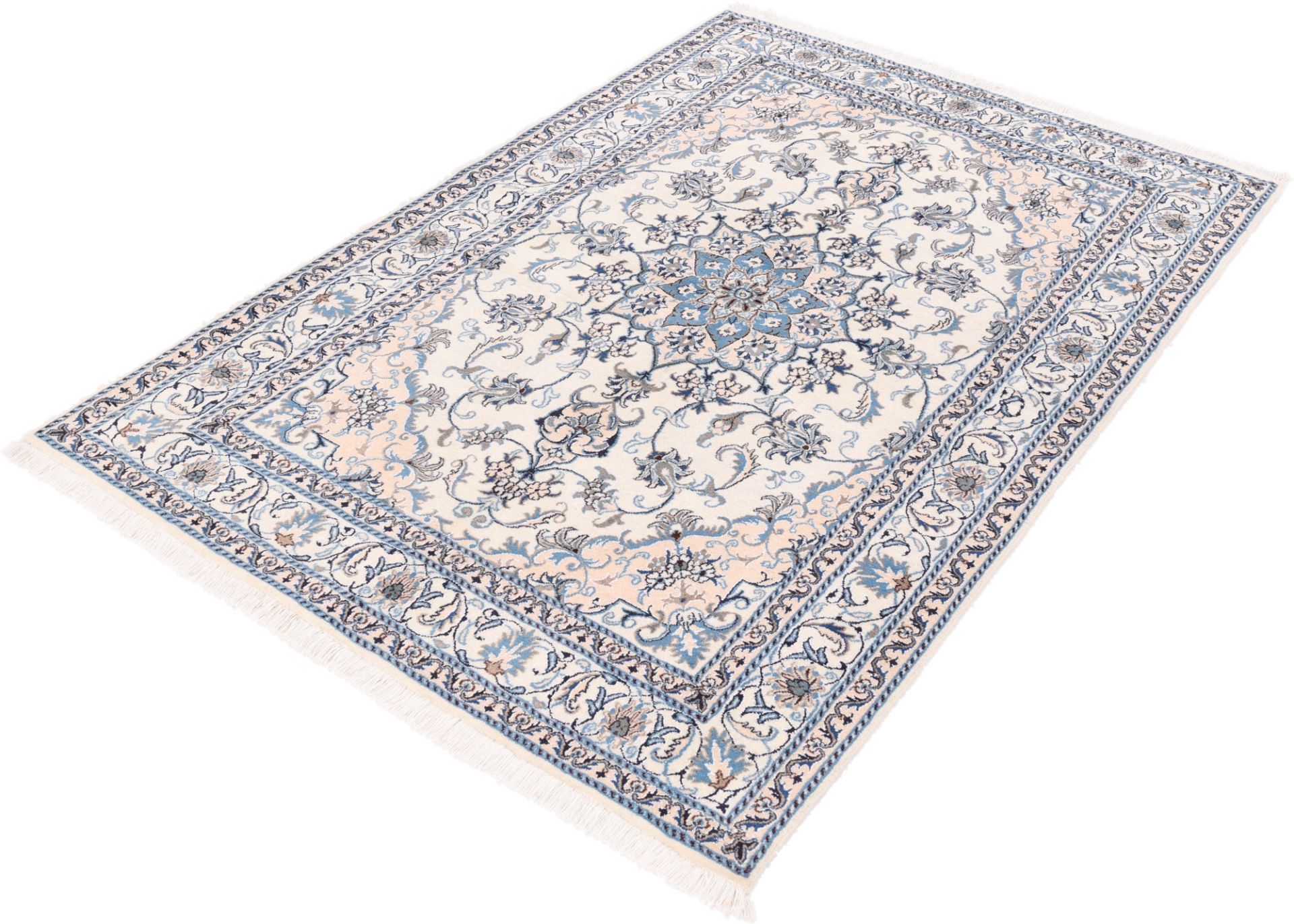 Wool & Silk Nain Persian Rug 167 × 243 cm, hand-knotted - Image 4