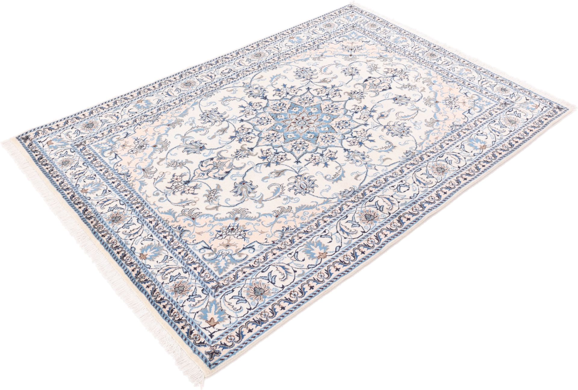 Wool & Silk Nain Persian Rug 167 × 243 cm, hand-knotted - Image 5