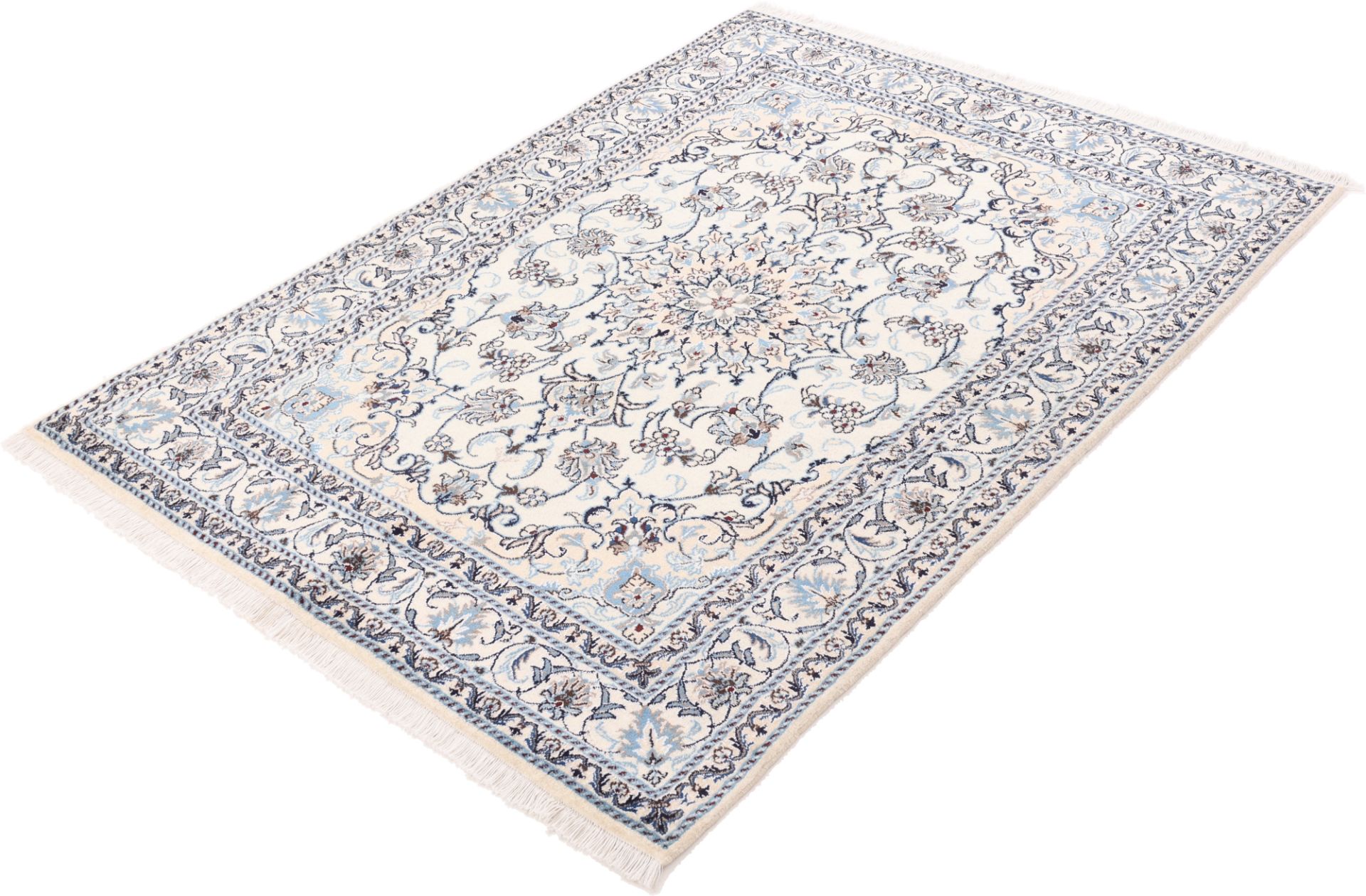 Nain Persian Rug 148 × 205 cm in Wool & Silk, hand-knotted - Image 5