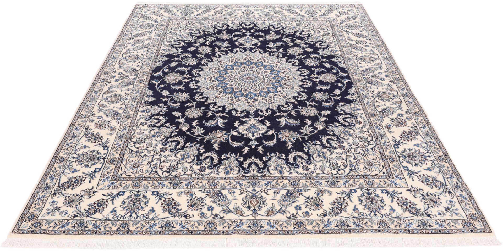 Alternative view of Hand-Knotted Nain Persian Rug, 248 × 304 cm, Wool & Silk