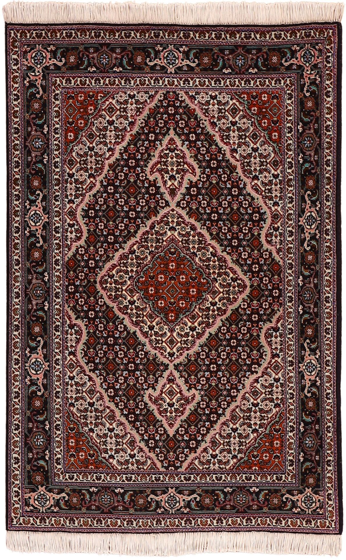 Tabriz Persian Rug 100 × 155 cm in Wool & Silk, hand-knotted