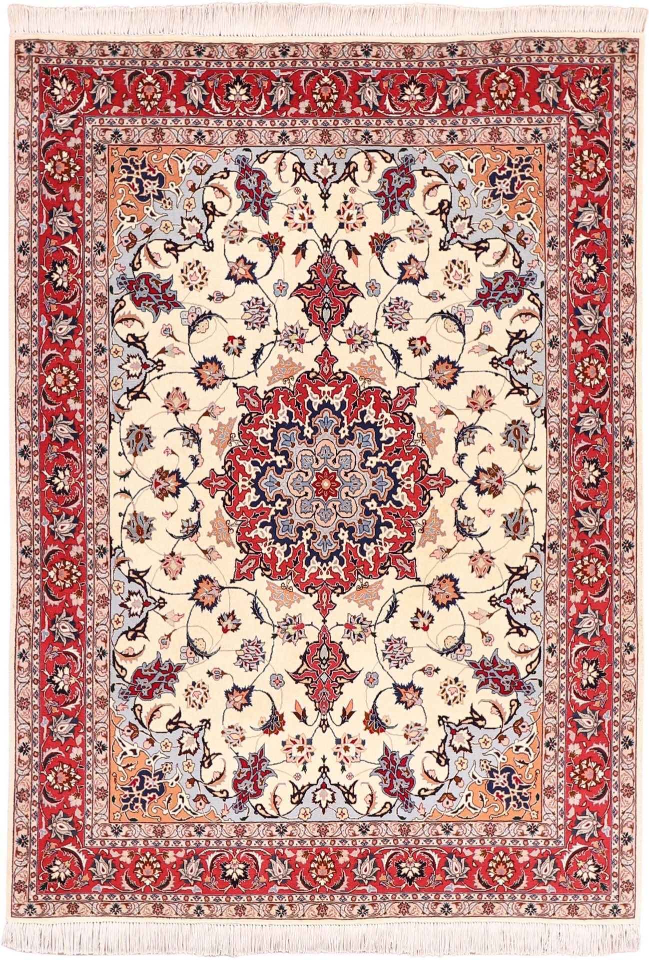 Wool & Silk Tabriz Persian Rug 155 × 215 cm, hand-knotted