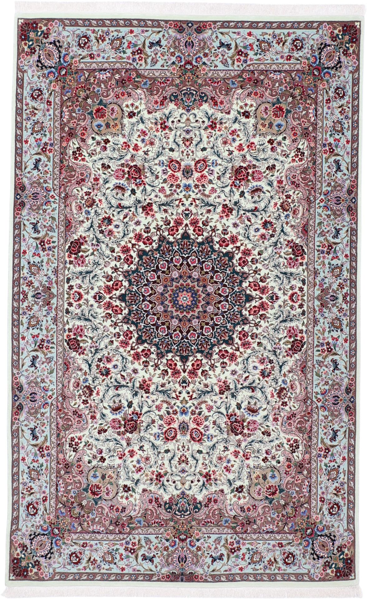 Isfahan Persian Rug 145 × 235 cm in Wool & Silk, hand-knotted