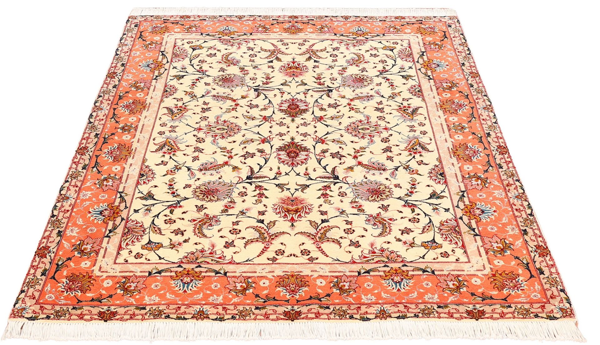 Alternative view of Tabriz Persian Rug 150 × 197 cm in Wool & Silk, hand-knotted