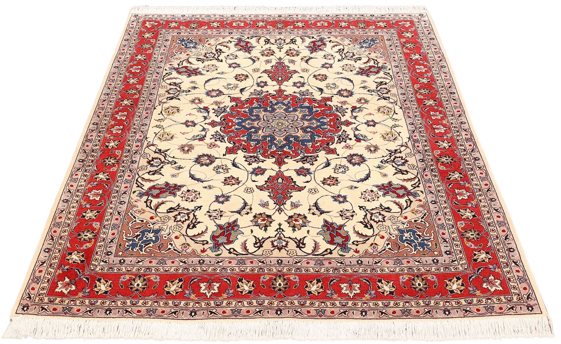 Alternative view of Tabriz Persian Rug 153 × 202 cm in Wool & Silk, hand-knotted