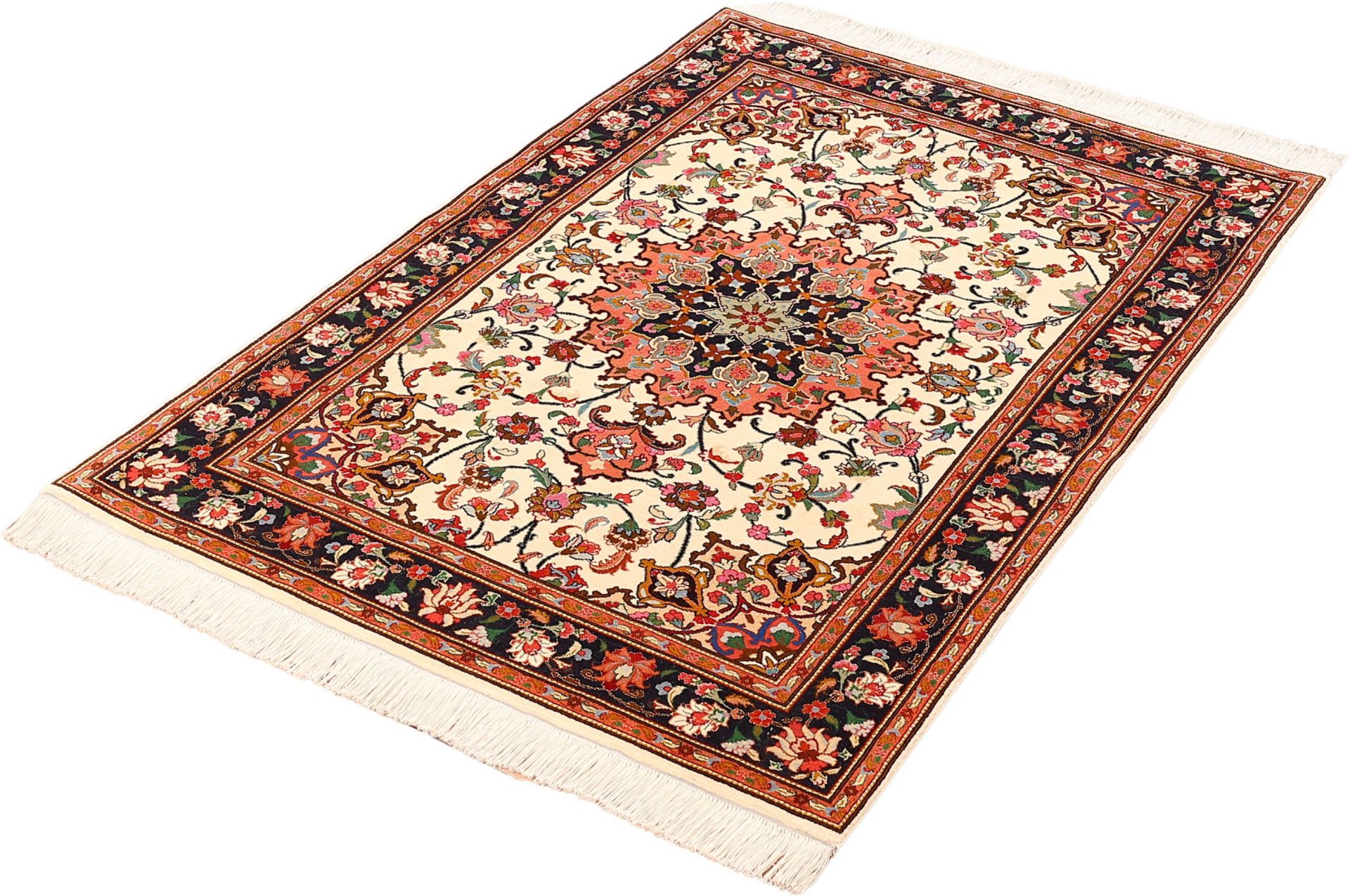 Hand-Knotted Tabriz Persian Rug, 102 × 156 cm, Wool & Silk - Image 3