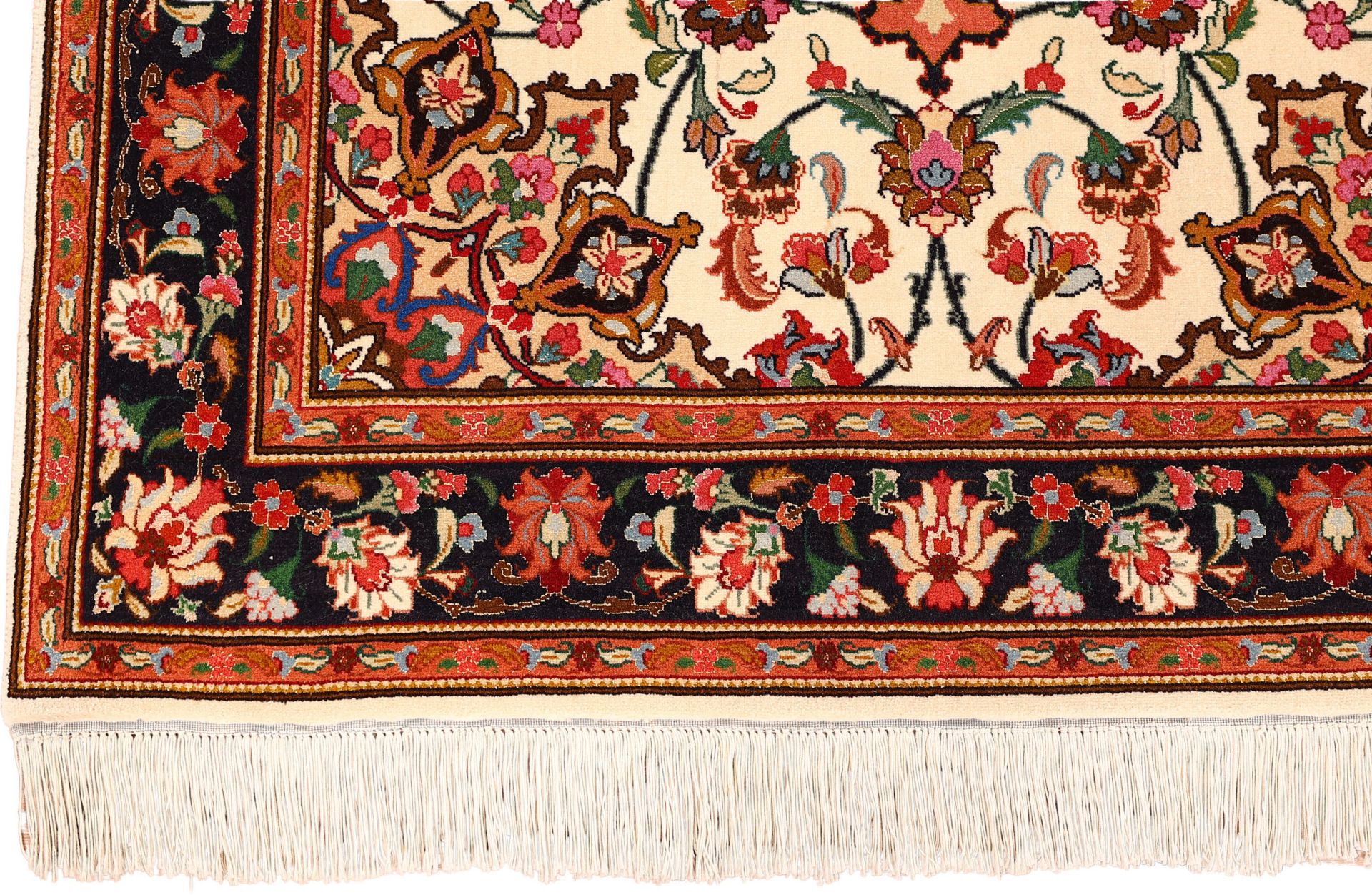 Hand-Knotted Tabriz Persian Rug, 102 × 156 cm, Wool & Silk - Image 5