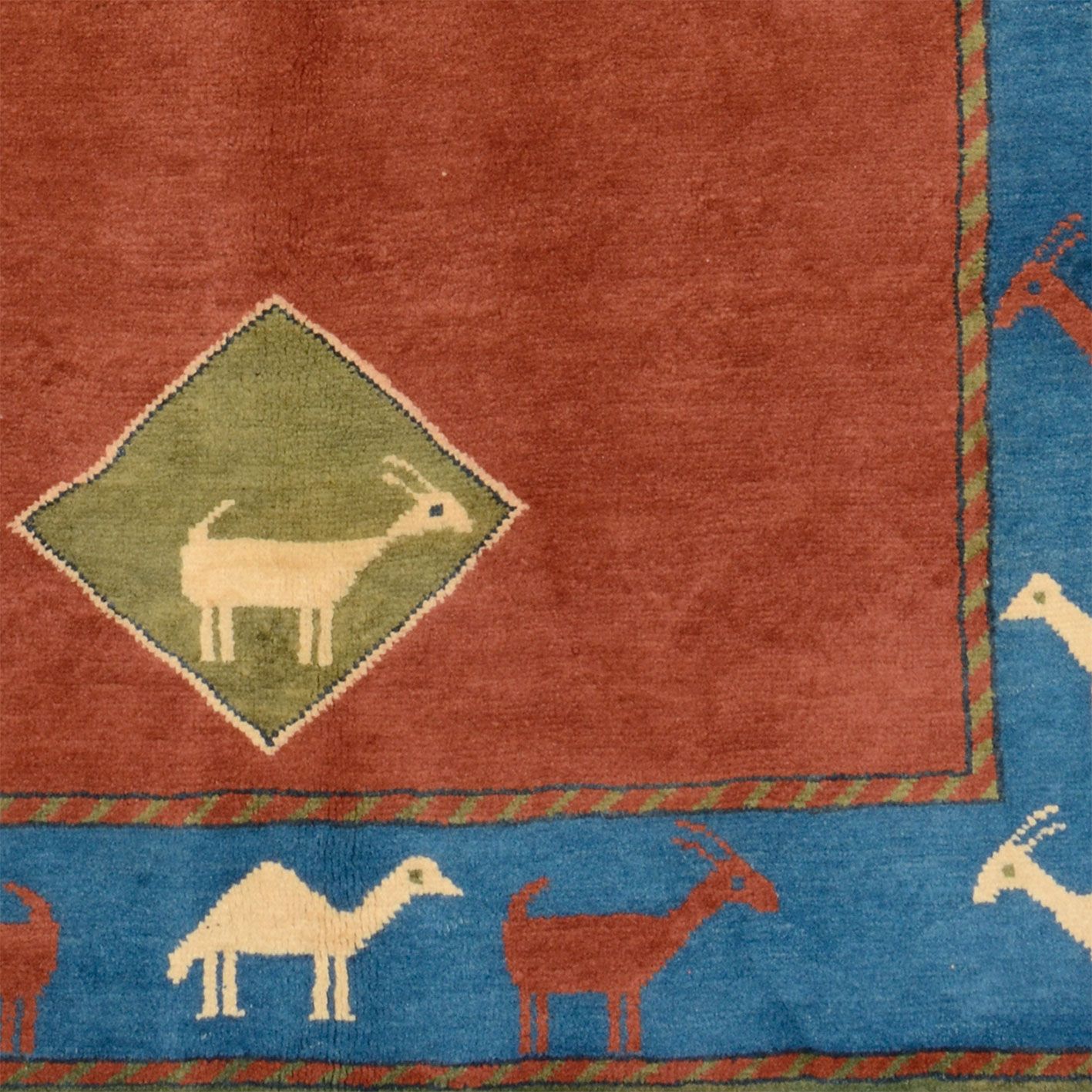 Wool Gabbeh Afghan Rug 146 × 200 cm, hand-knotted - Image 4