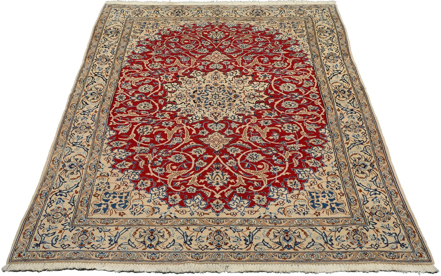 Alternative view of Hand-Knotted Nain Persian Rug, 157 × 247 cm, Wool & Silk