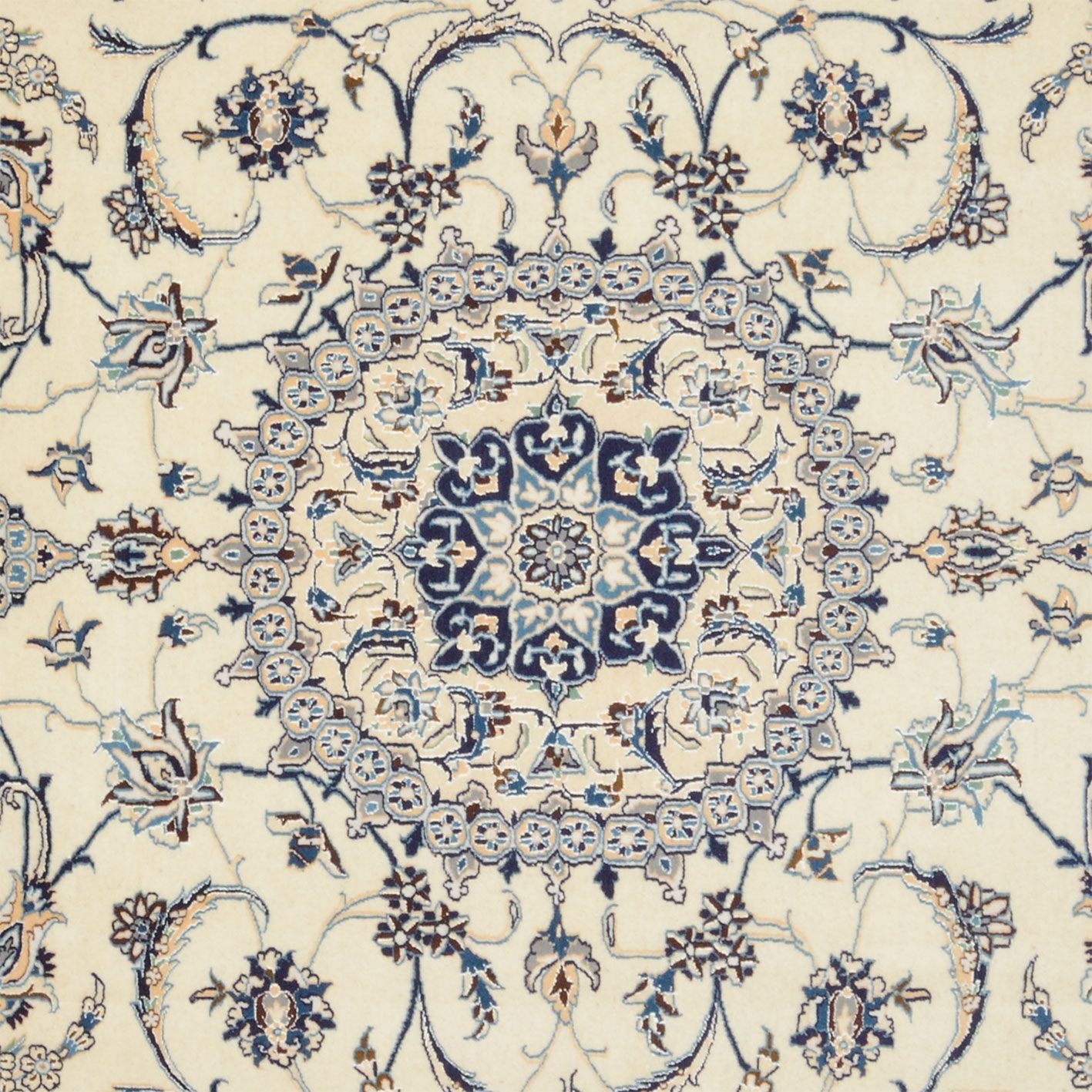 Wool & Silk Nain Persian Rug 245 × 353 cm, hand-knotted - Image 4