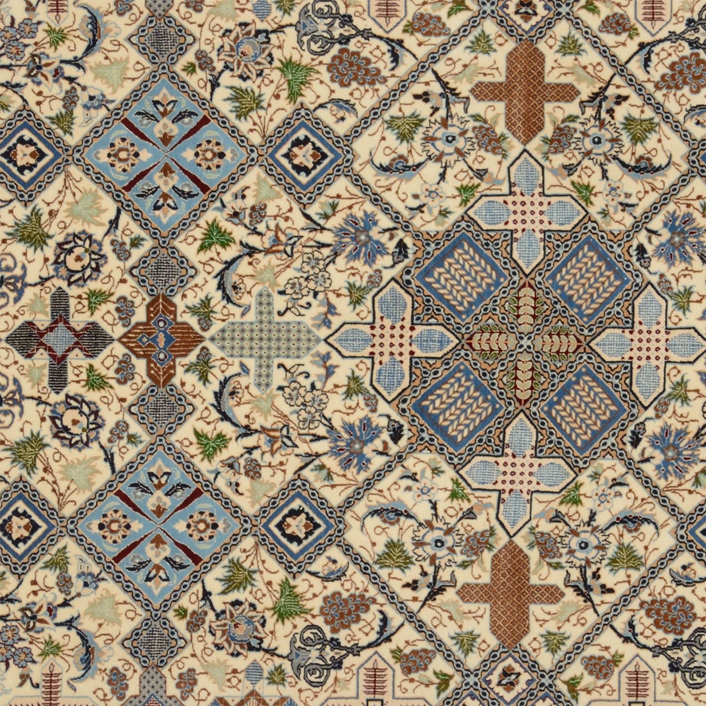 Nain Persian Rug 212 × 330 cm in Wool & Silk, hand-knotted - Image 4