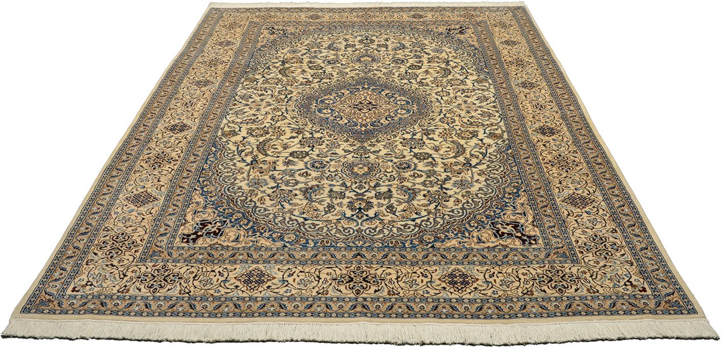 Alternative view of Hand-Knotted Nain Persian Rug, 241 × 335 cm, Wool & Silk