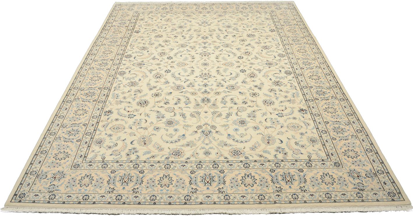 Alternative view of Hand-Knotted Nain Persian Rug, 253 × 367 cm, Wool & Silk