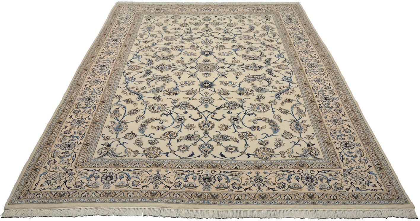 Alternative view of Hand-Knotted Nain Persian Rug, 240 × 345 cm, Wool & Silk