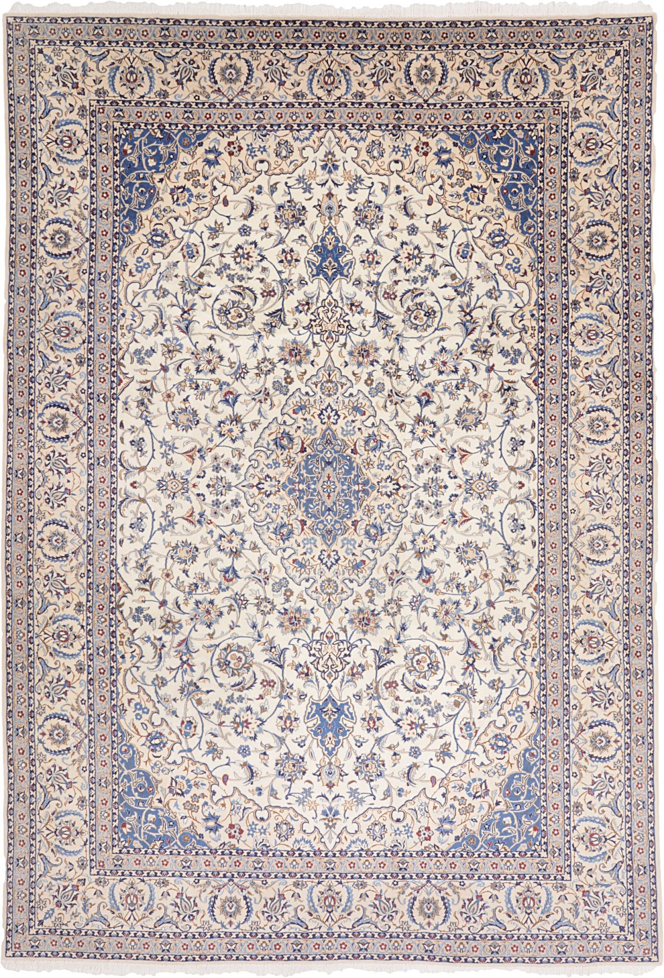 Wool & Silk Nain Persian Rug 258 × 372 cm, hand-knotted