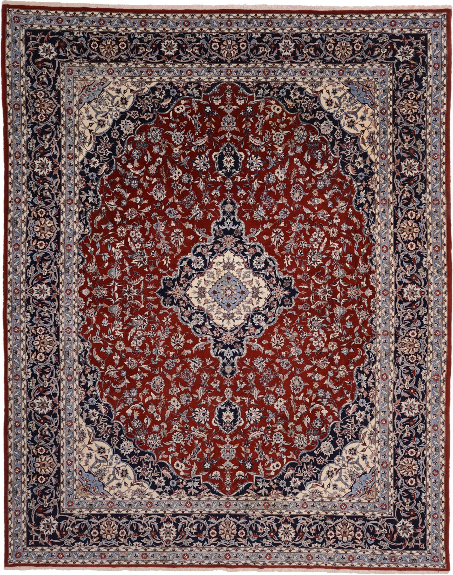Hand-Knotted Isfahan Chinese Rug, 250 × 313 cm, Wool