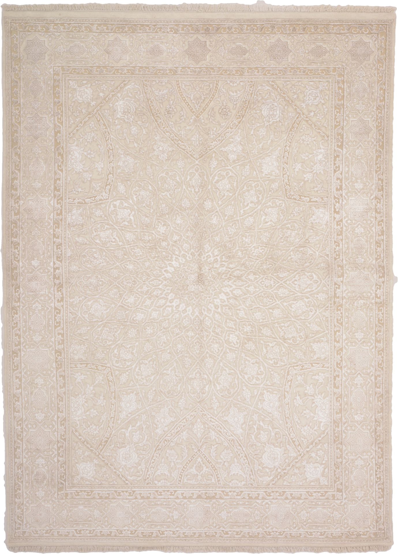 Tabriz Persian Rug 152 × 207 cm in Wool & Silk, hand-knotted