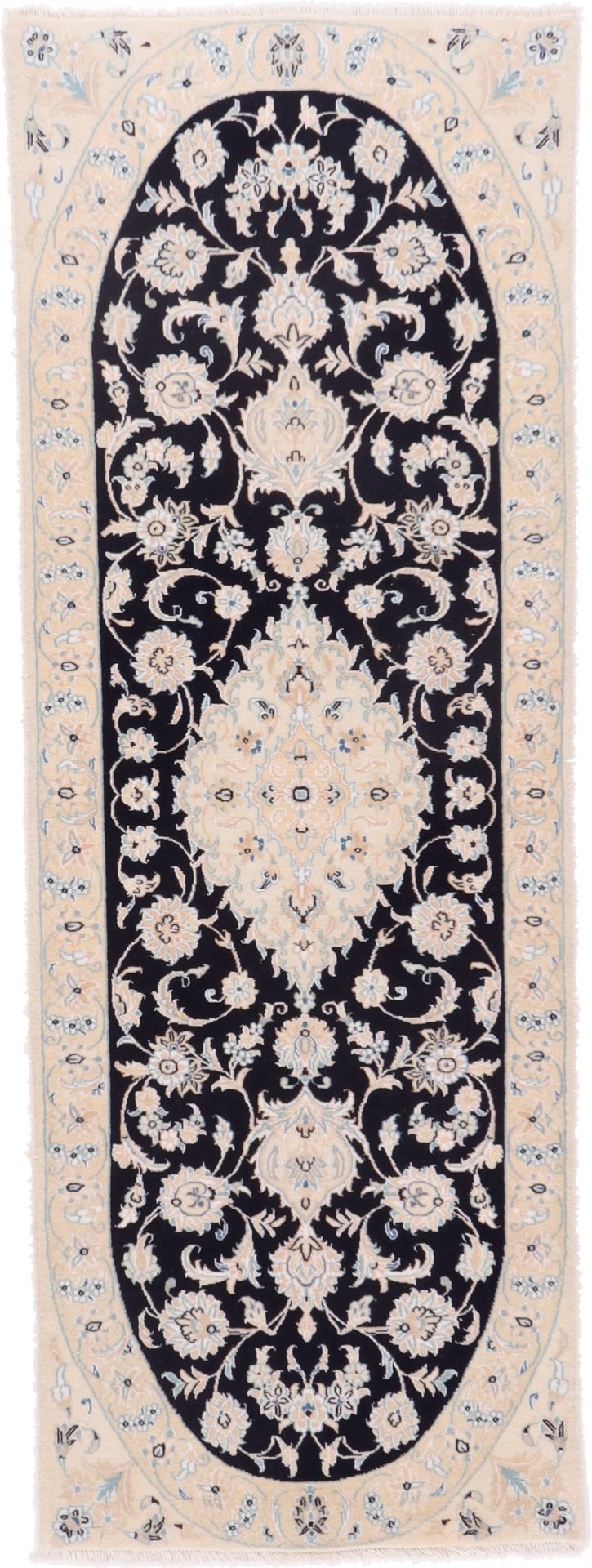 Nain Persian Rug 73 × 202 cm in Wool, hand-knotted