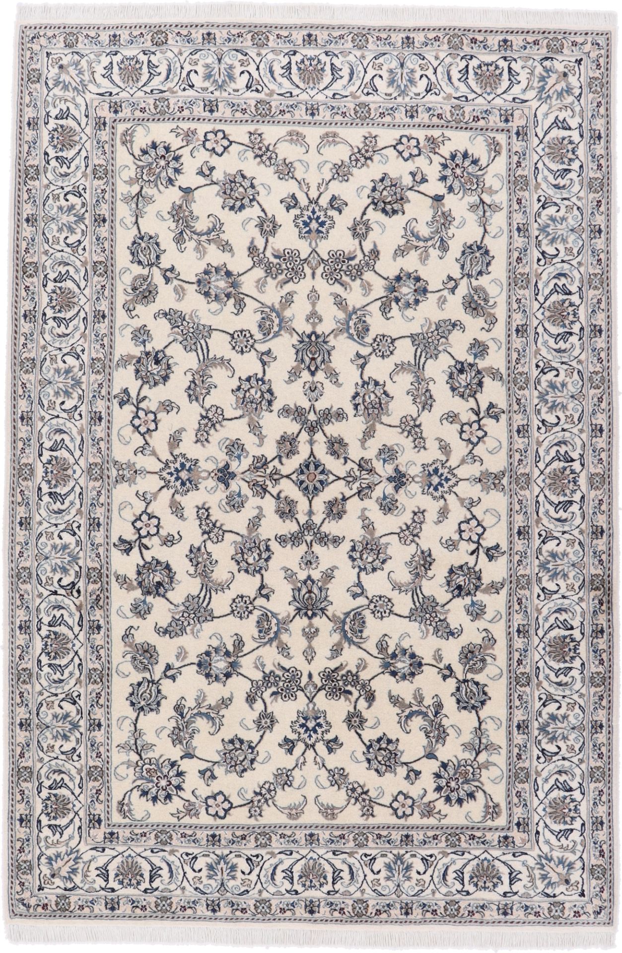 Wool & Silk Nain Persian Rug 200 × 298 cm, hand-knotted