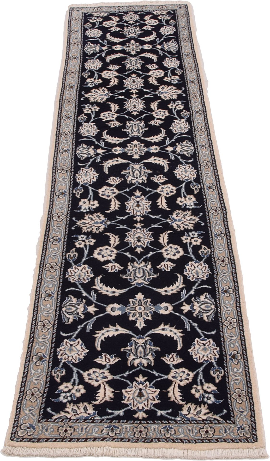 Alternative view of Nain Persian Rug 68 × 303 cm in Wool & Silk, hand-knotted