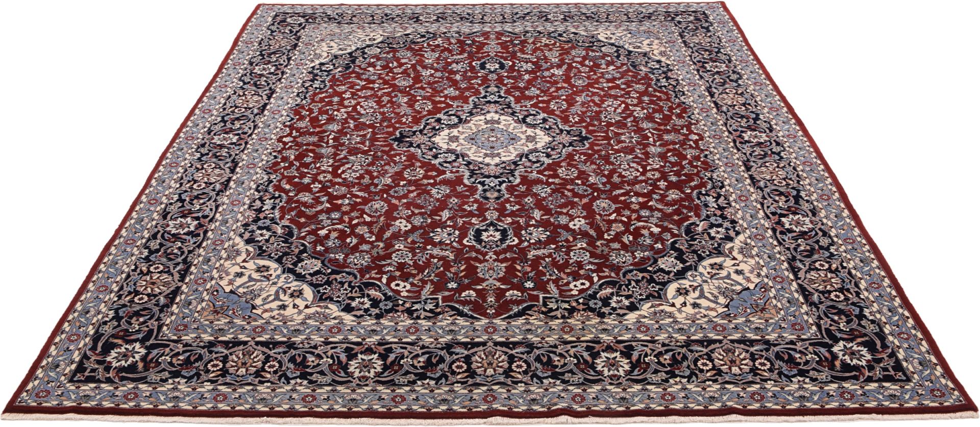 Alternative view of Hand-Knotted Isfahan Chinese Rug, 250 × 313 cm, Wool