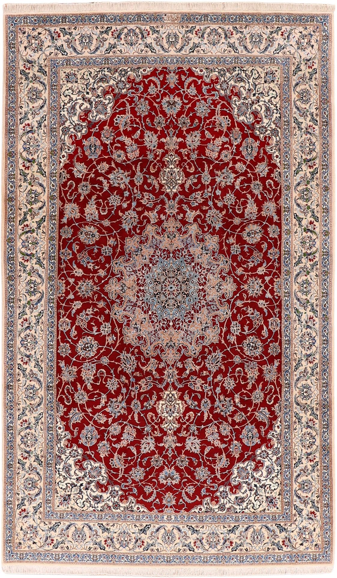Wool & Silk Nain Persian Rug 175 × 292 cm, hand-knotted