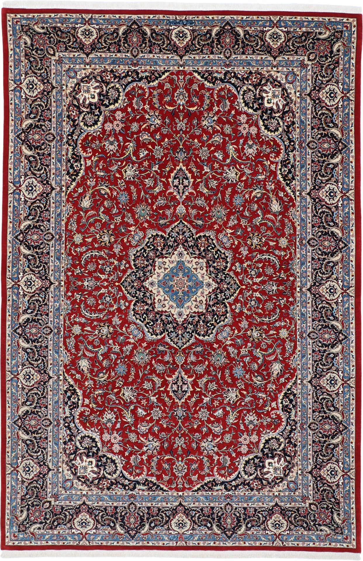 Hand-Knotted Isfahan Persian Rug, 170 × 256 cm, Wool & Silk