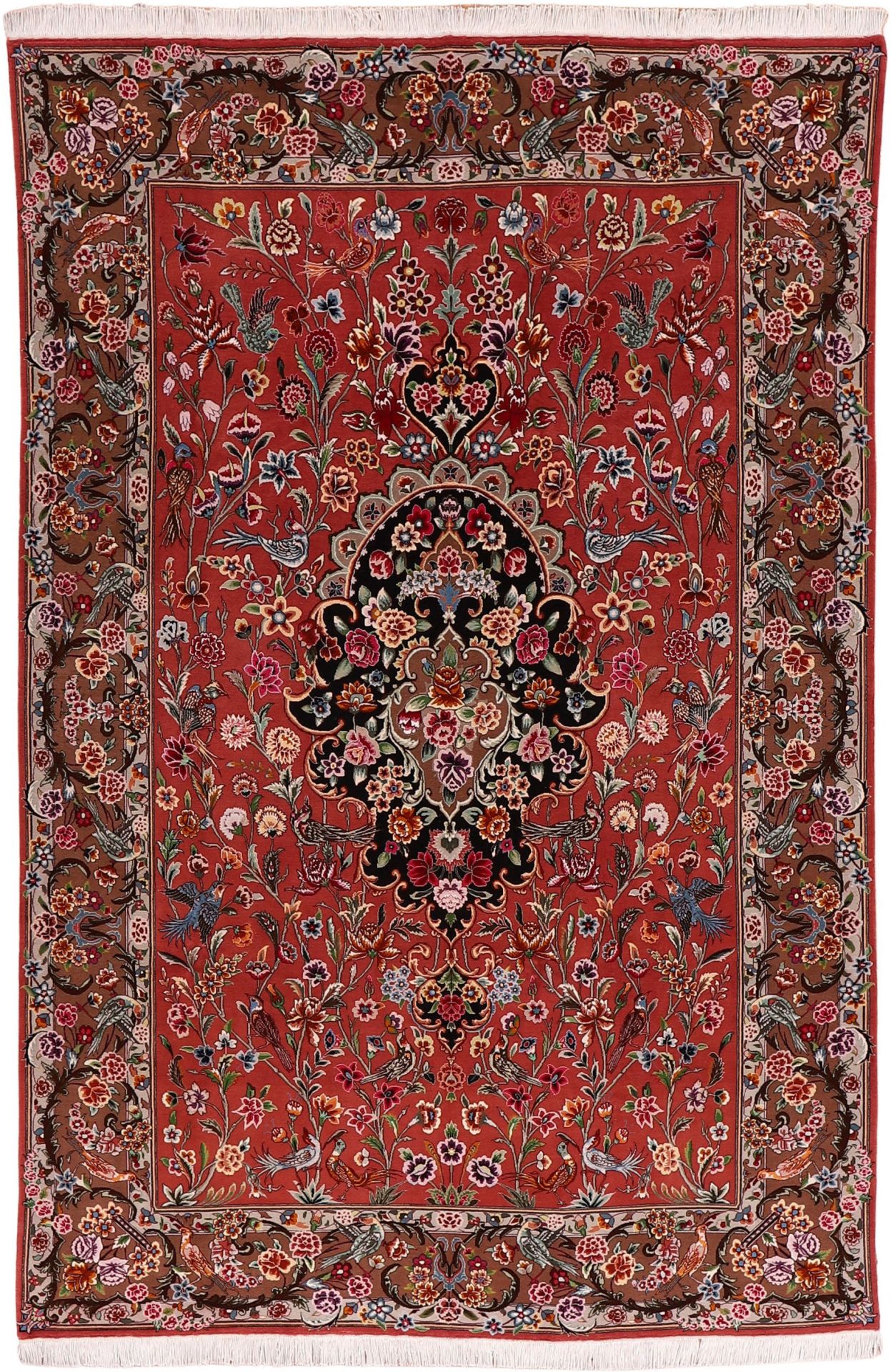 Wool & Silk Tabriz Persian Rug 195 × 295 cm, hand-knotted