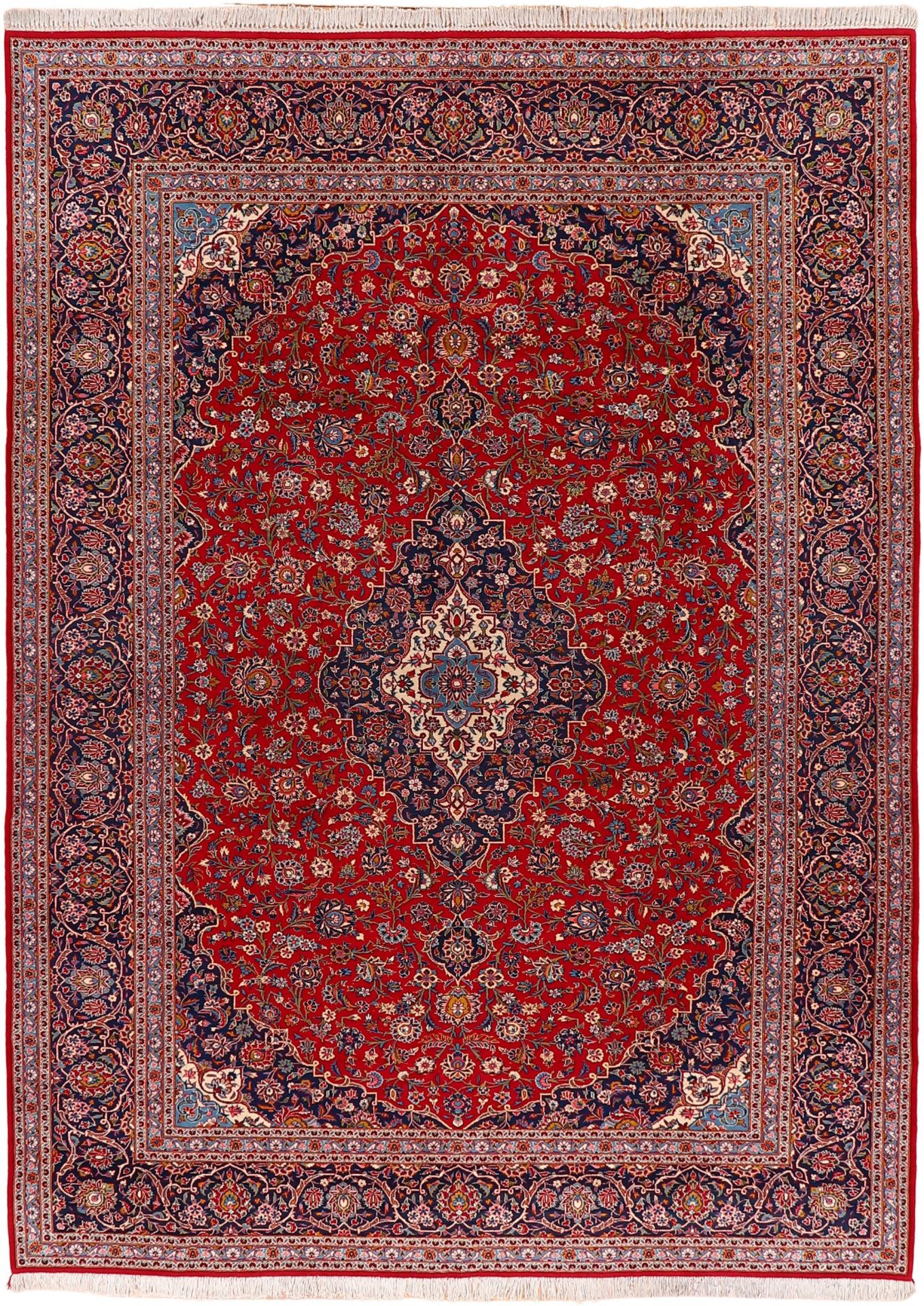 Wool Kashan Persian Rug 312 × 428 cm, hand-knotted