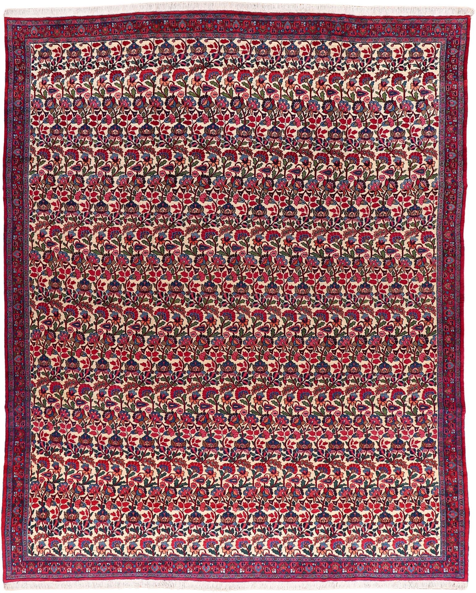 Hand-Knotted Moud Persian Rug, 324 × 408 cm, Wool