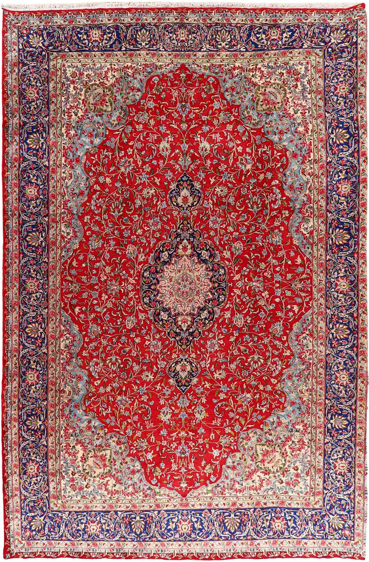 Hand-Knotted Yazd Persian Rug, 345 × 511 cm, Wool