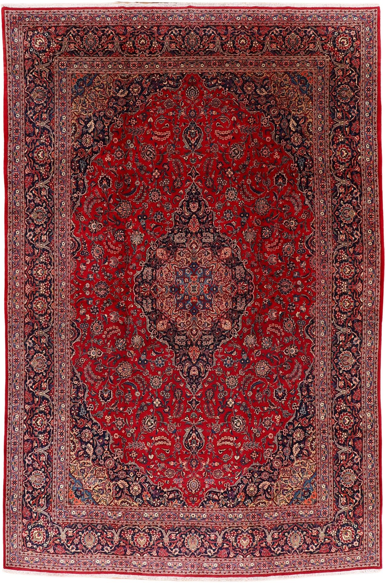 Hand-Knotted Kashan Persian Rug, 307 × 465 cm, Wool