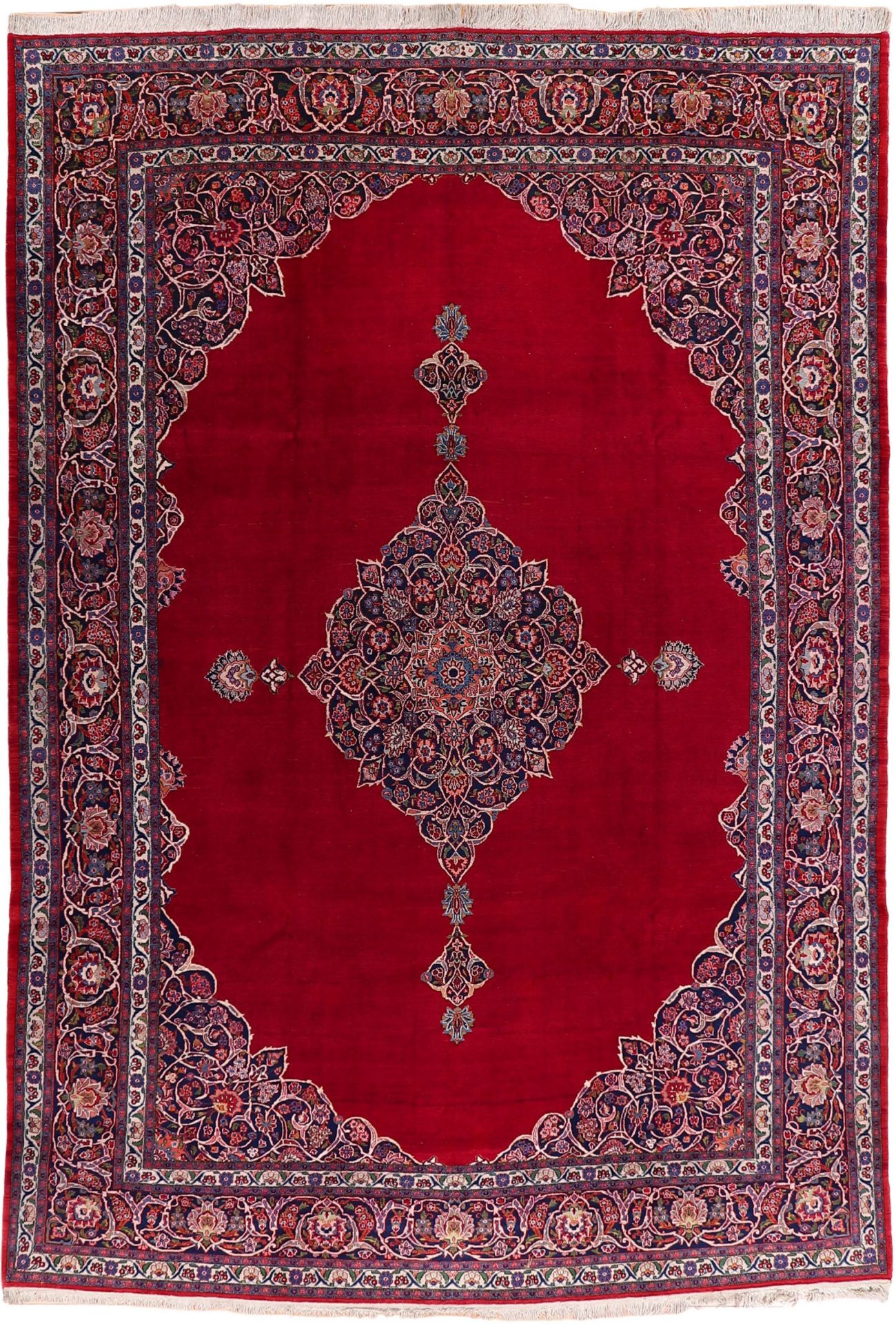 Wool Kashan Persian Rug 306 × 452 cm, hand-knotted