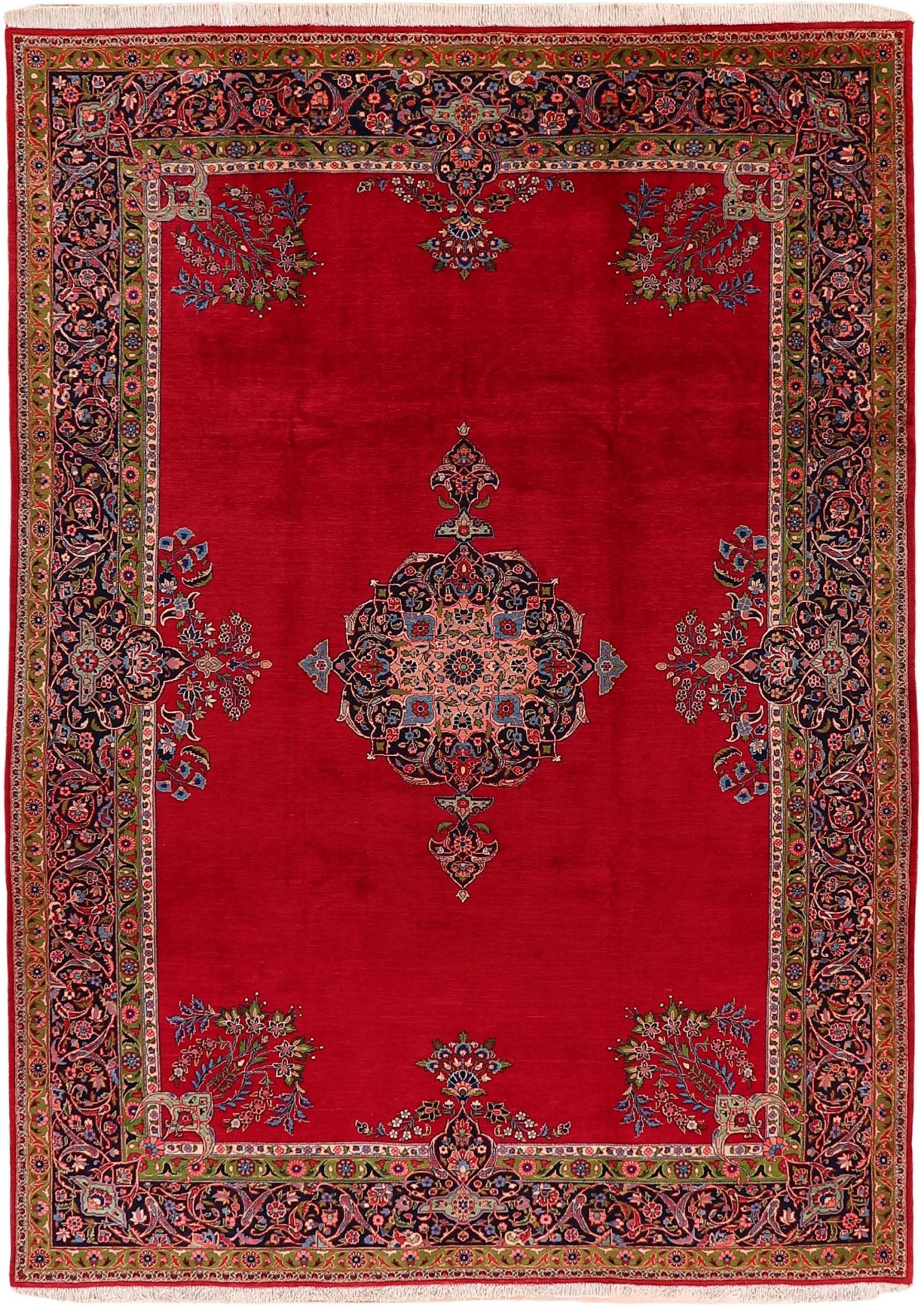 Wool Kashan Persian Rug 250 × 346 cm, hand-knotted