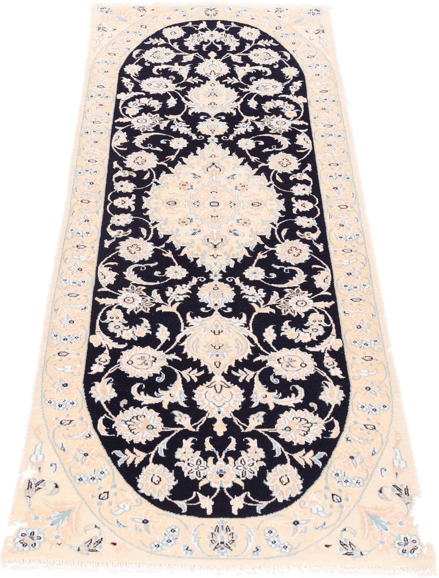 Alternative view of Nain Persian Rug 73 × 202 cm in Wool, hand-knotted