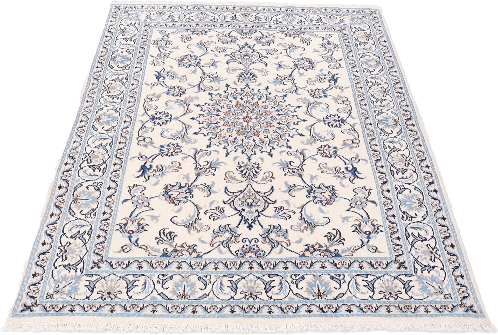 Wool & Silk Nain Persian Rug 149 × 202 cm, hand-knotted - Image 3