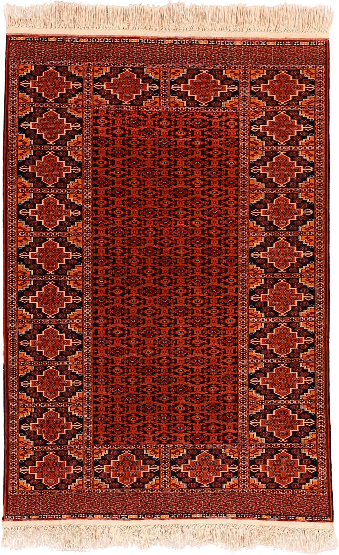Wool Afghan Rug 128 × 189 cm, hand-knotted
