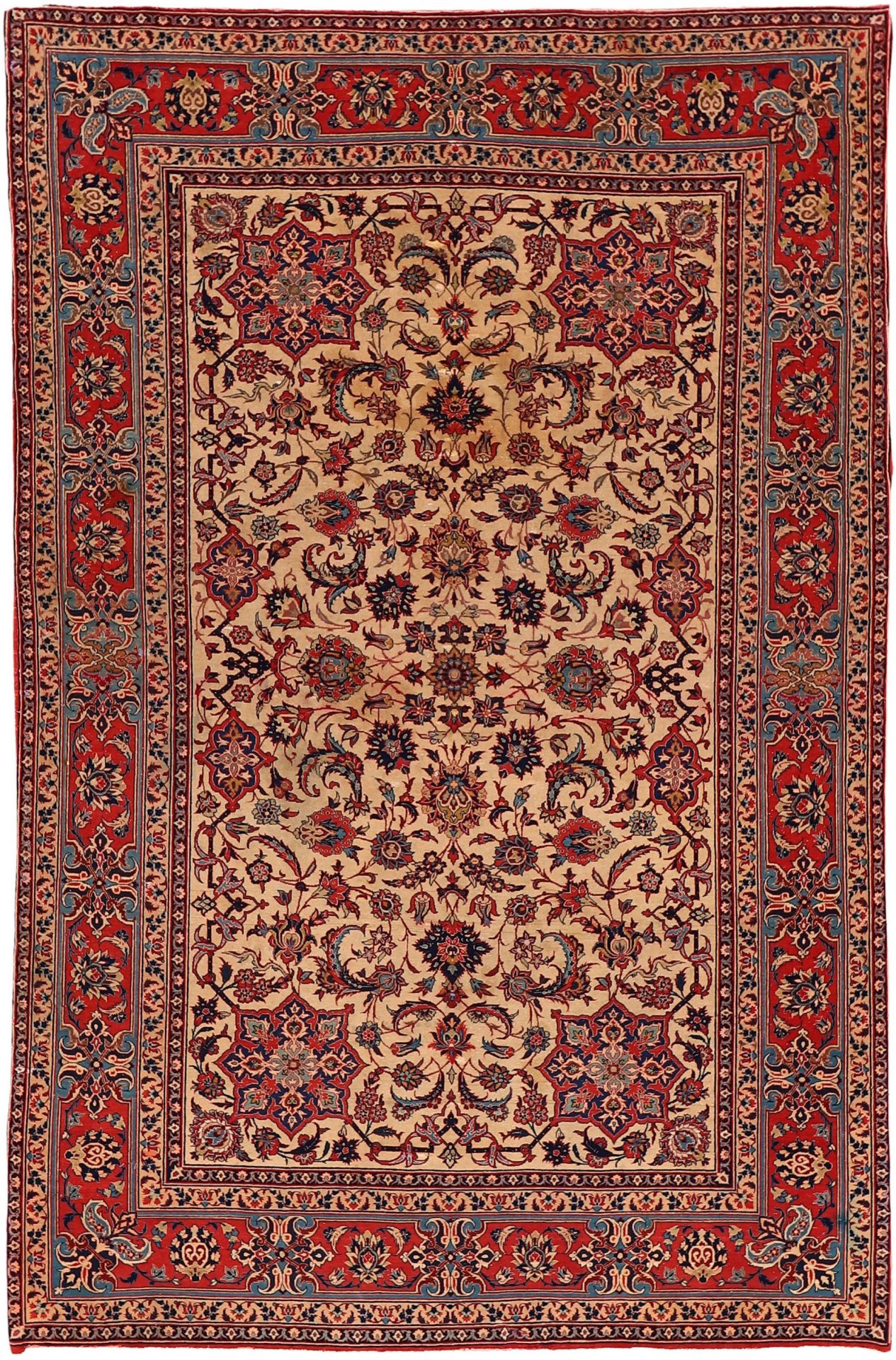Wool & Silk Isfahan Persian Rug 146 × 222 cm, hand-knotted