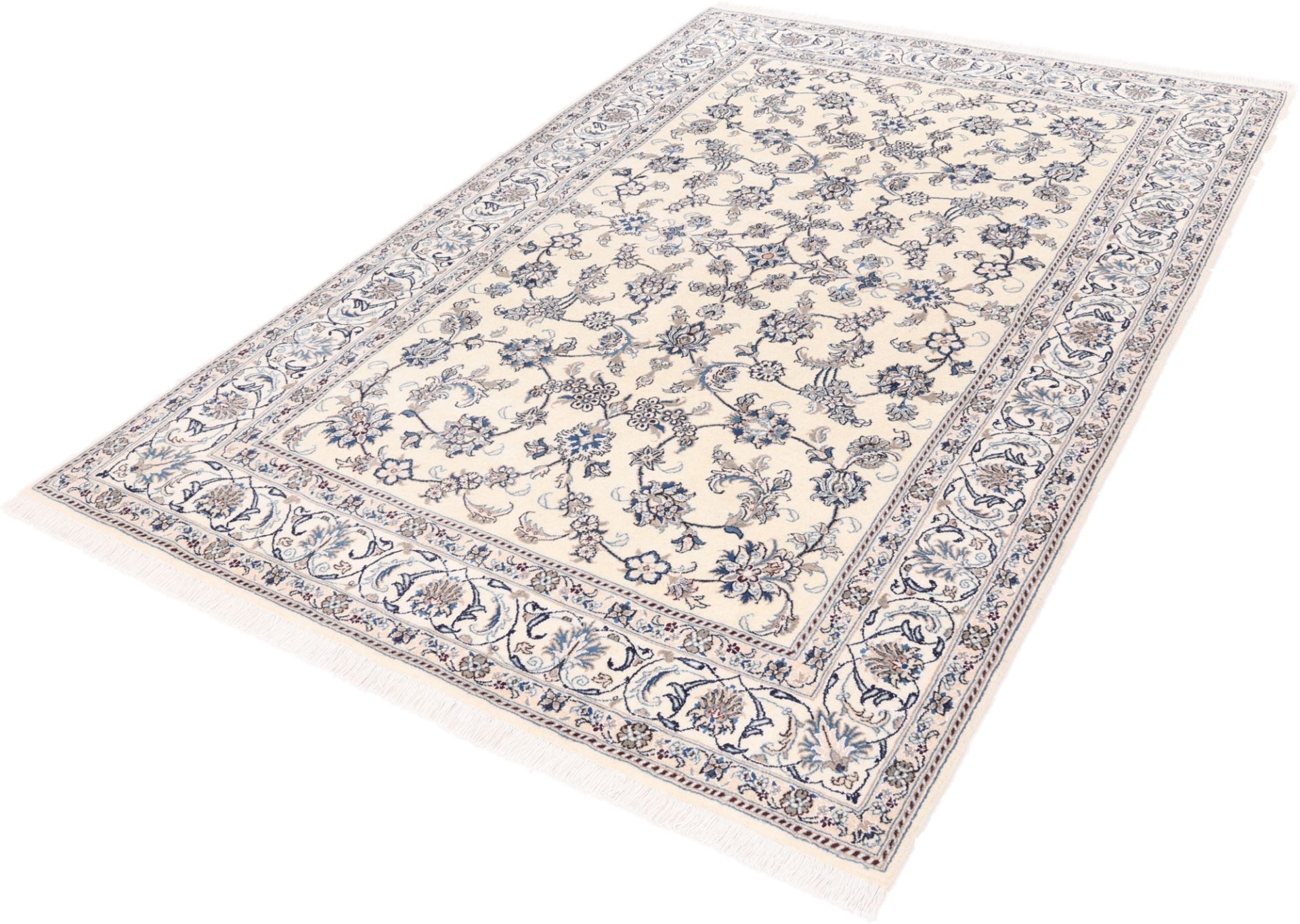 Wool & Silk Nain Persian Rug 200 × 298 cm, hand-knotted - Image 4