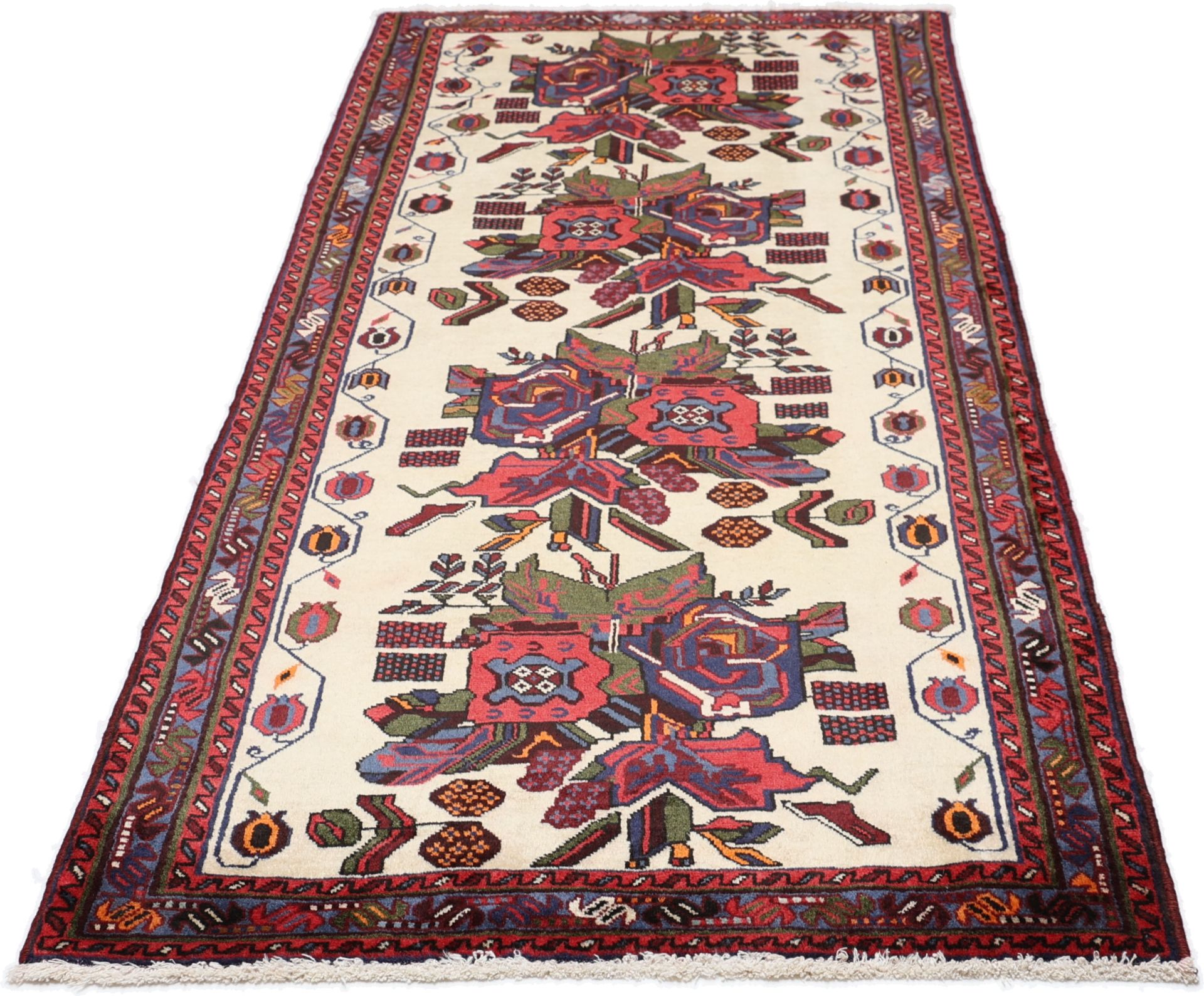 Alternative view of Persian Rug 87 × 210 cm in Wool & Silk, hand-knotted