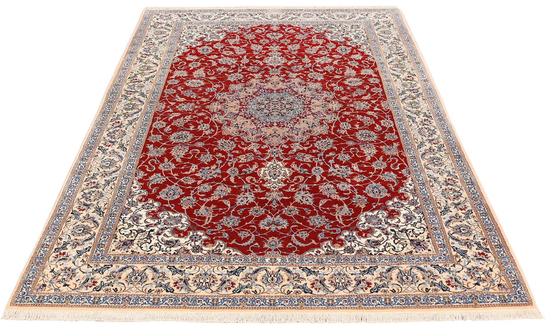 Alternative view of Wool & Silk Nain Persian Rug 175 × 292 cm, hand-knotted