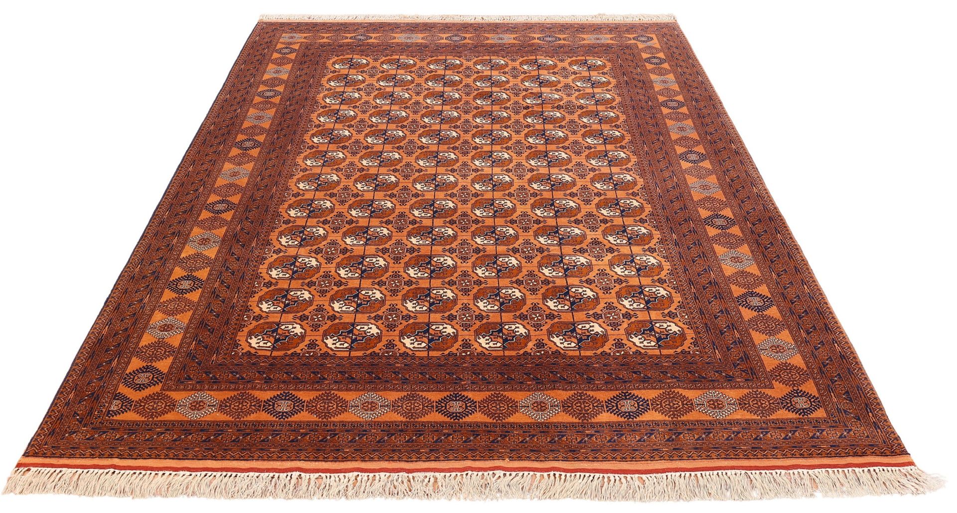 Alternative view of Hand-Knotted Turkmen Persian Rug, 202 × 305 cm, Wool